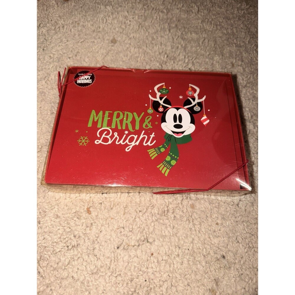 Disney store christmas mickey minnie Bambi Greeting Cards Merry Holiday